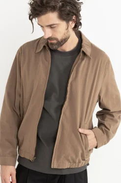 Rhythm Jackets*Twill Bomber Jacket Brown