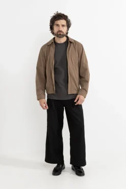 Rhythm Jackets*Twill Bomber Jacket Brown