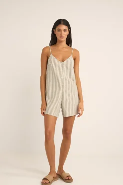 Rhythm Playsuits*Valley Stripe Adjustable Romper Ivy