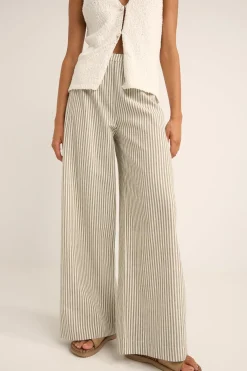 Rhythm Pants*Valley Stripe Wide Leg Pant Ivy