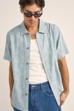 Rhythm Woven Shirts*Vera Ss Shirt Sky
