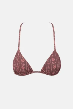 Rhythm Swim Tops*Vintage Floral Slide Tri Top Burgundy