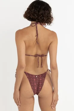 Rhythm Swim Tops*Vintage Floral Slide Tri Top Burgundy