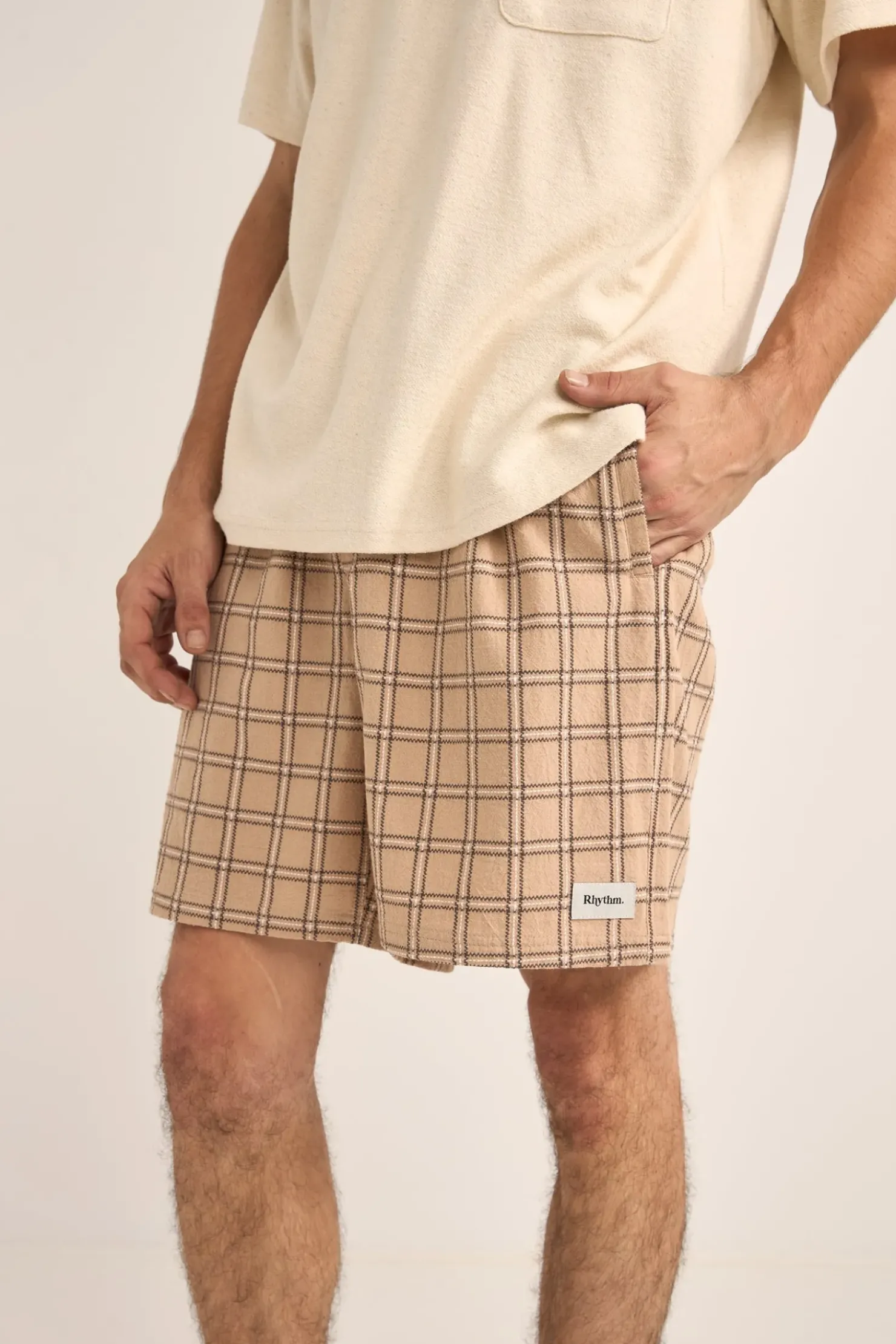 Rhythm Woven Shirts*Vintage Terry SS T-Shirt Natural