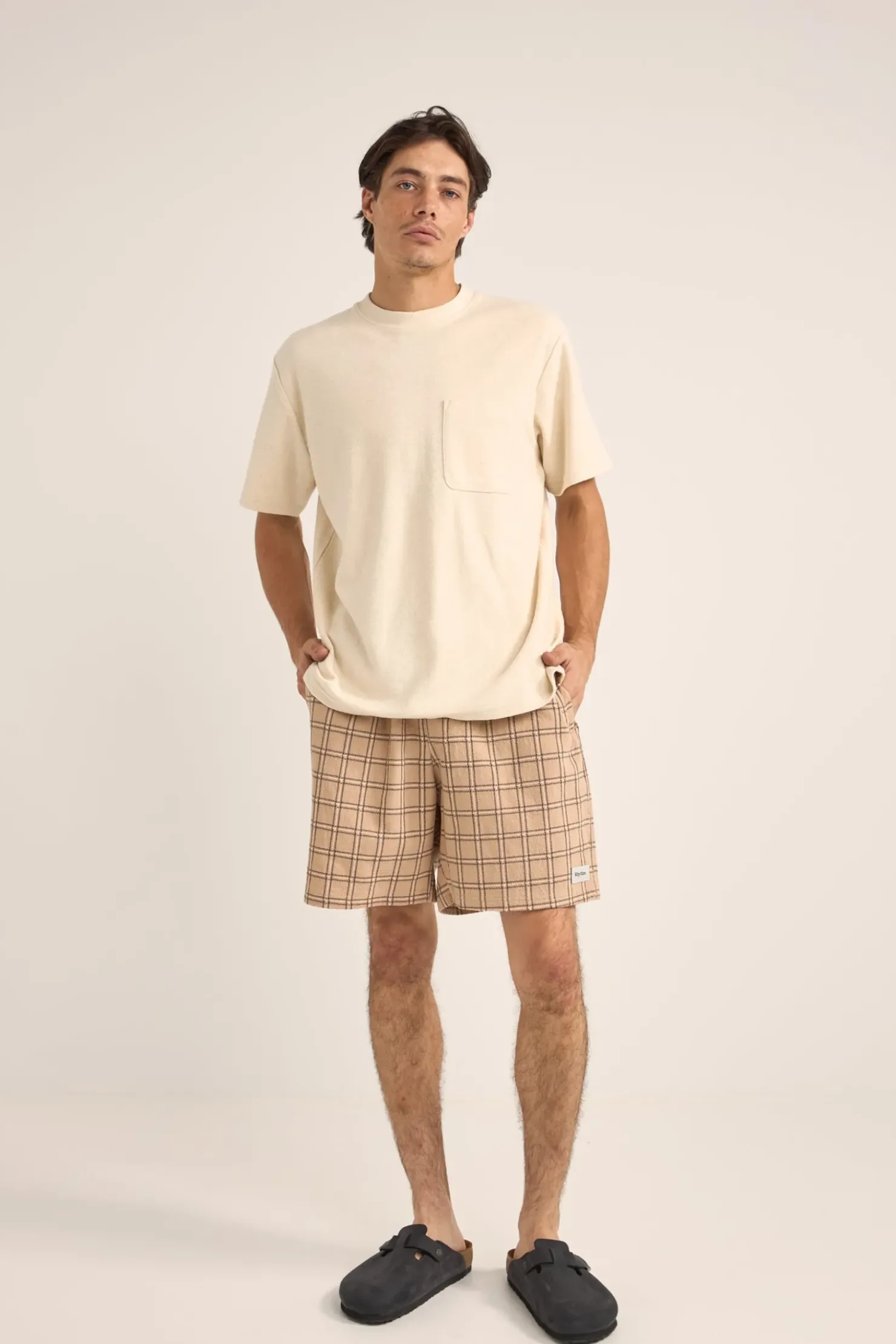 Rhythm Woven Shirts*Vintage Terry SS T-Shirt Natural