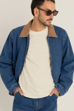 Rhythm Jackets*Washed Denim James Jacket Blue Wash BlueWash