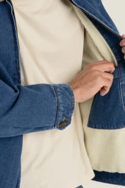 Rhythm Jackets*Washed Denim James Jacket Blue Wash BlueWash