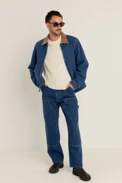 Rhythm Jackets*Washed Denim James Jacket Blue Wash BlueWash