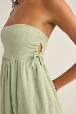 Rhythm Dresses*Zali Tie Side Maxi Dress Sage