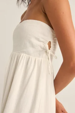 Rhythm Dresses*Zali Tie Side Maxi Dress Coconut